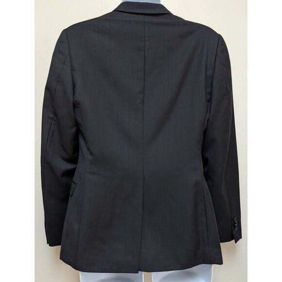 DE Fursac Wool Blazer Men's Size 48 Charcoal Single-Breasted Notch Lapel Jacket - Picture 4 of 11